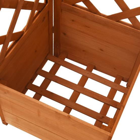 Jardinière d'angle en treillis 40 x 40 x 150cm bois de sapin massif - Image 4