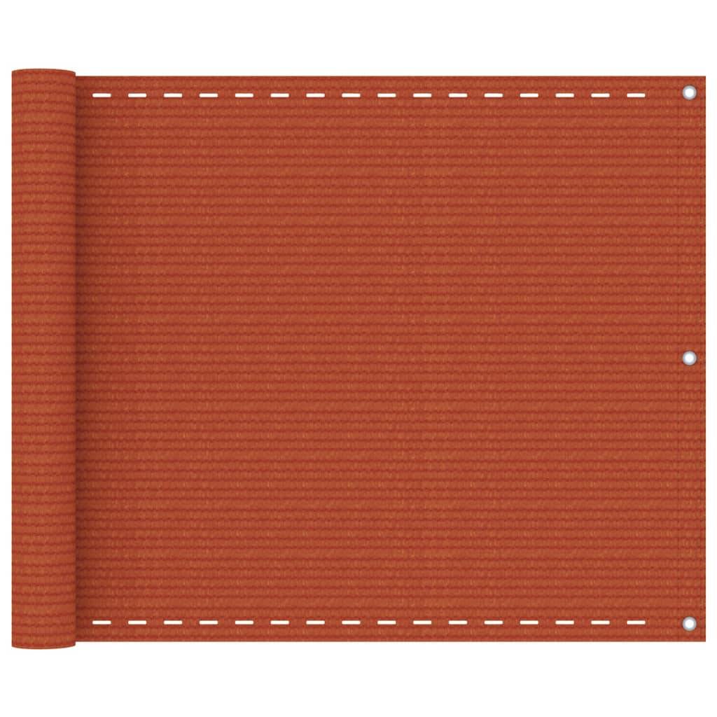 Helloshop26 - Écran de balcon brise pare vue protection confidentialité 75 x 300 cm PEHD orange - Image 1