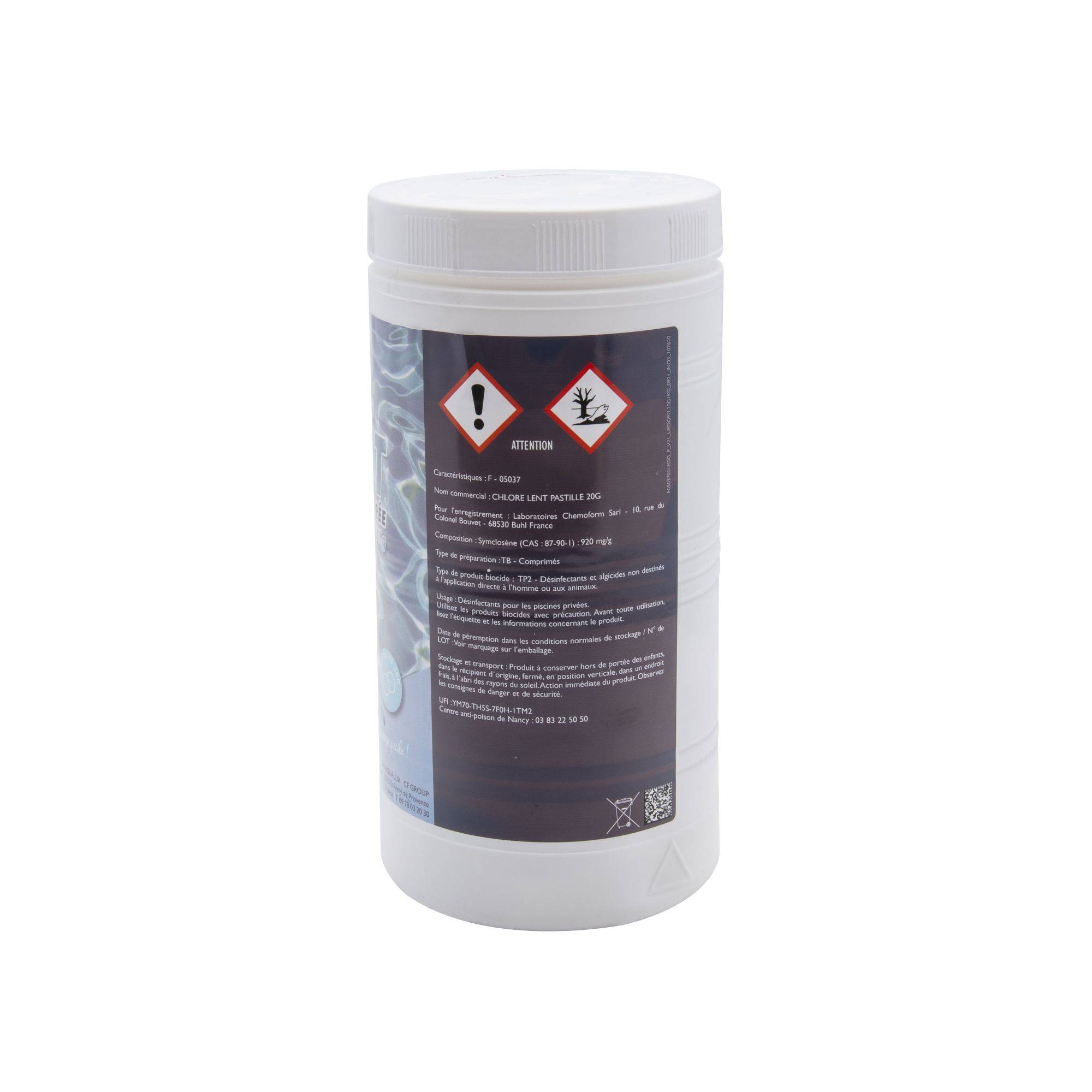 Chlore lent 20g en pastilles 1 kg - Image 3