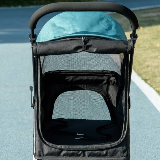 Poussette animaux pliable extérieur 80.5 x 51.5 x 100 cm acier et polyester bleu et noir - PANGIVO - Image 8