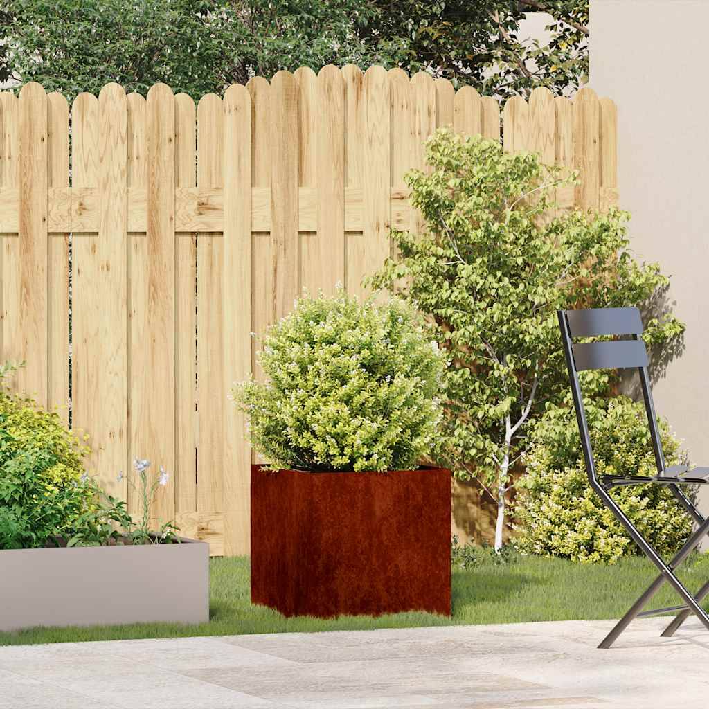 PANGIVO - Jardinière acier résistant aux intempéries rouillé 40 x 40 x 40 cm - PANGIVO - Image 1