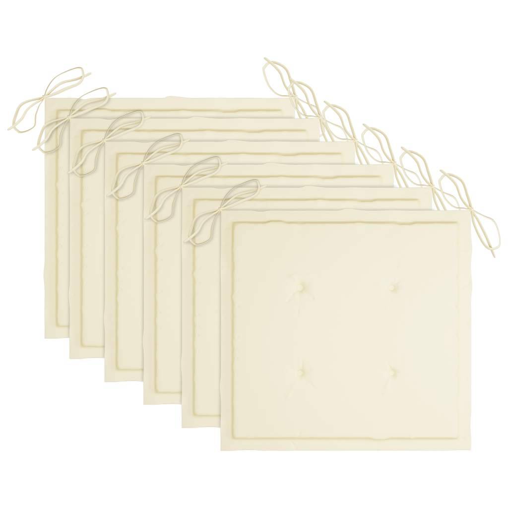 Prolenta Premium - Lot de 6 Chaise bois composite  Meindert Crème 46,5 X 58 X 88 cm  - P87209C - Image 6