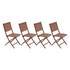 Hesperide - Lot de 4 Chaises de jardin Essentia pliables acajou Hespéride - Image 6