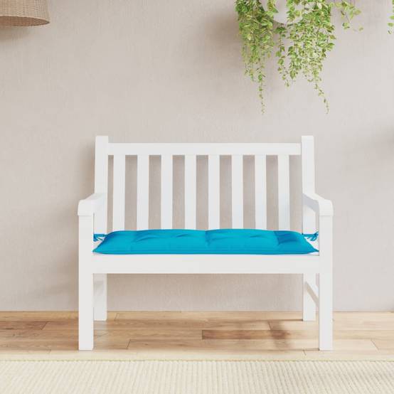 Coussin de banc de jardin bleu clair 100x50x7 cm tissu oxford P106 - Image 3