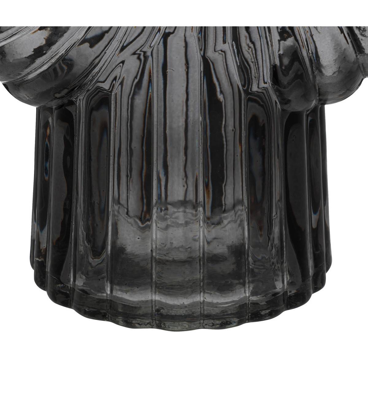 Vase Coquillage en verre Gris H 32 cm - Image 3