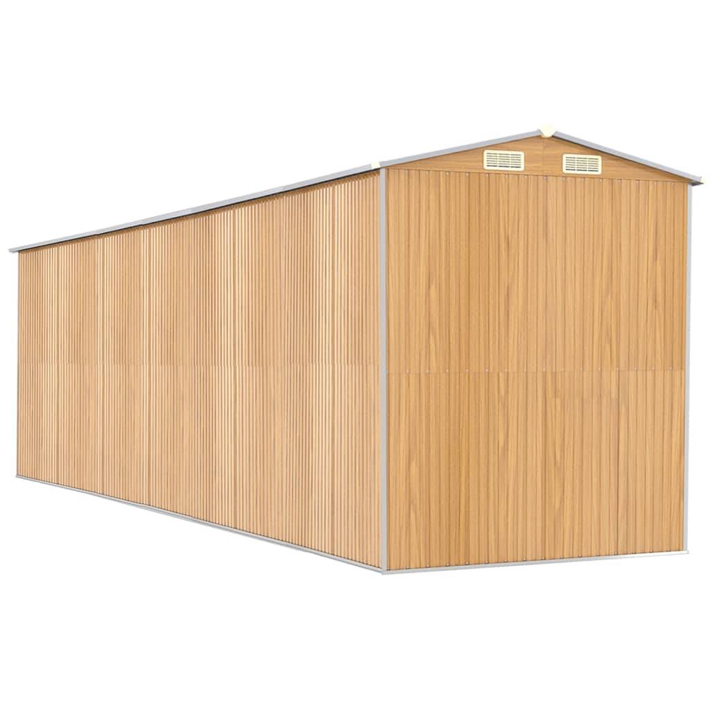Abri de jardin acier galvanisé marron clair 192 x 689 x 223 cm - PANGIVO - Image 6