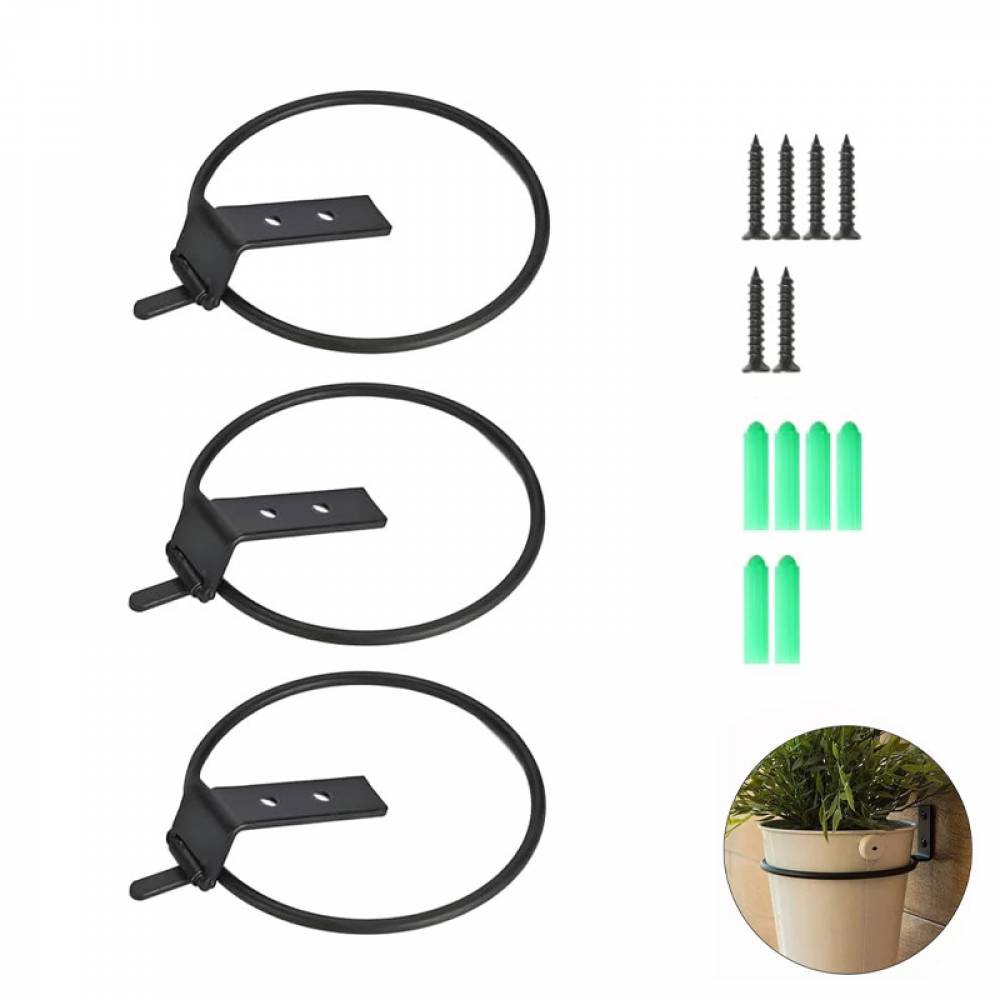 Support pour pot de fleurs,Anneaux pour pots de fleurs - Supports pour plantes - Pliables - Lot de 3 - 5 pouces-Lytech - Image 8