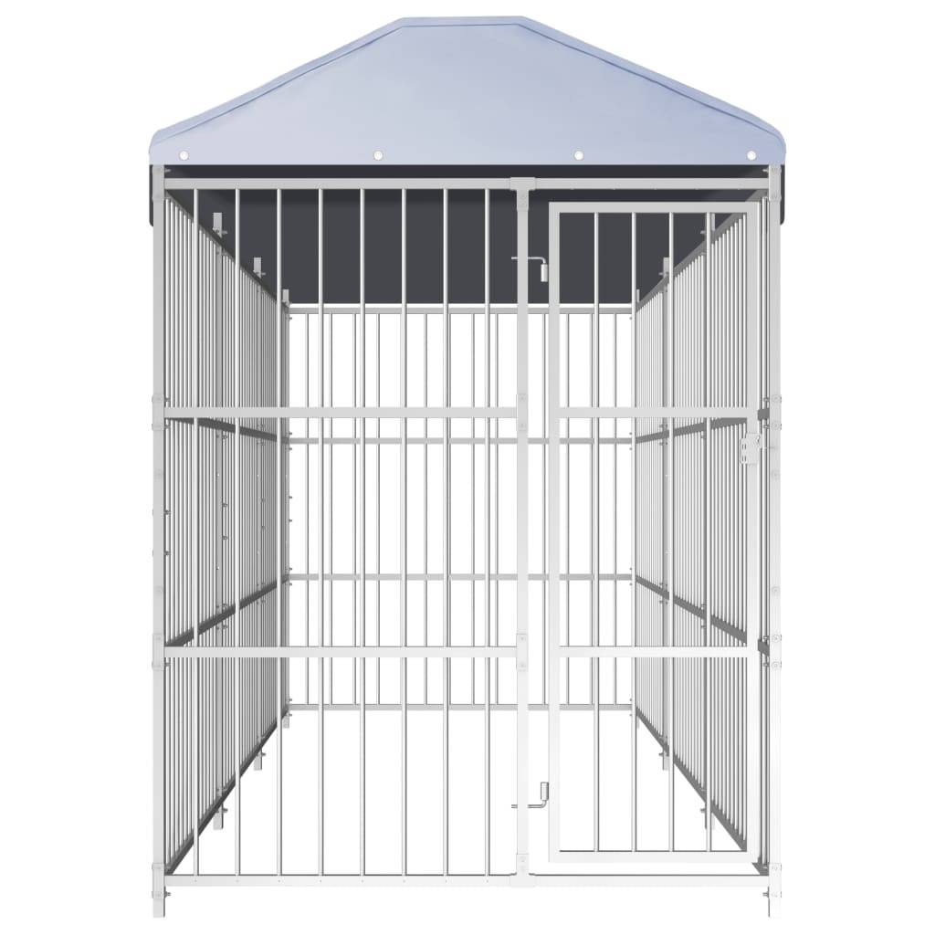 Vidaxl - Chenil d'extérieur avec toit pour chiens 450 x 150 x 200 cm vidaXL 144623 - Image 6