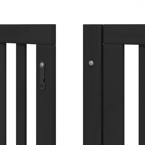 Barrière pour chien bois noir 600 x 2 x 90 cm - PANGIVO - Image 9