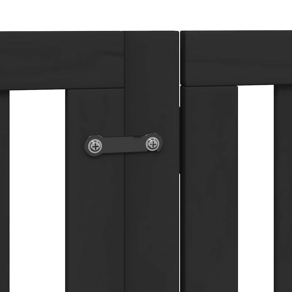 Barrière pour chien bois noir 600 x 2 x 90 cm - PANGIVO - Image 7