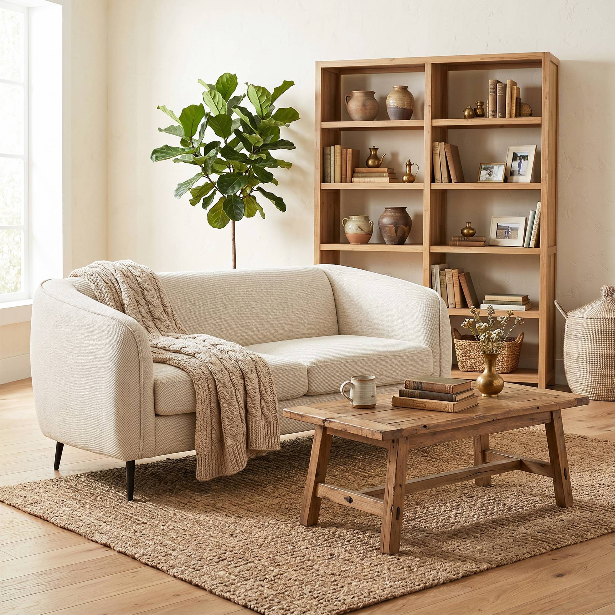 Canapé 2 places en velours, canapé de salon moderne 160 cm, assise large rembourrée, coussin épais à ressorts, beige - Image 3