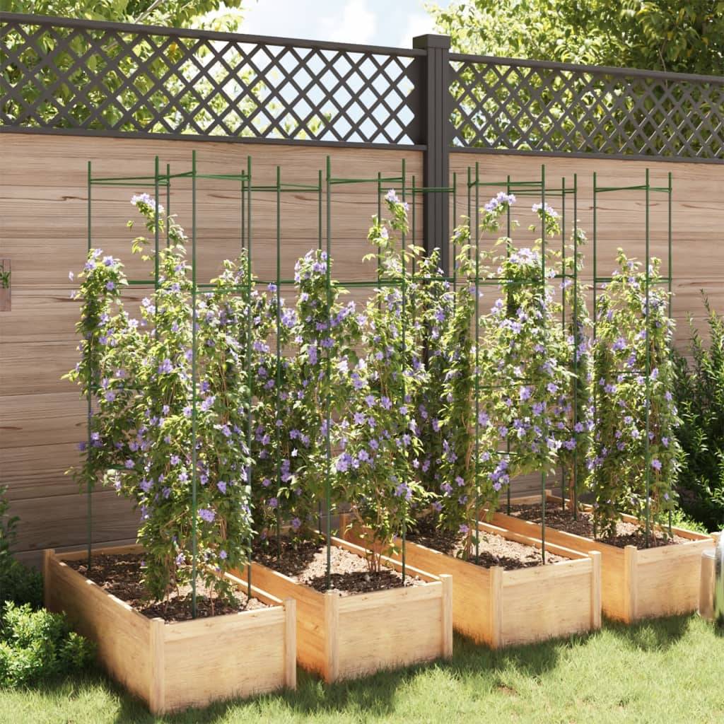 Lot de 8 Tuteurs Hauts pour Tomates Acier Structure de Soutien Robuste pour Potager Serre 154 cm – ComfortXL Outdoor Living - Image 3