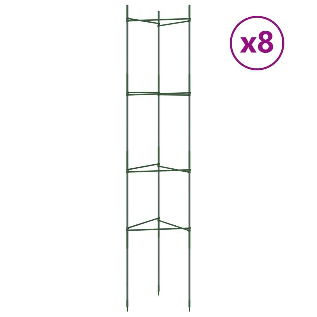 Lot de 8 Tuteurs Hauts pour Tomates Acier Structure de Soutien Robuste pour Potager Serre 154 cm – ComfortXL Outdoor Living - Image 2