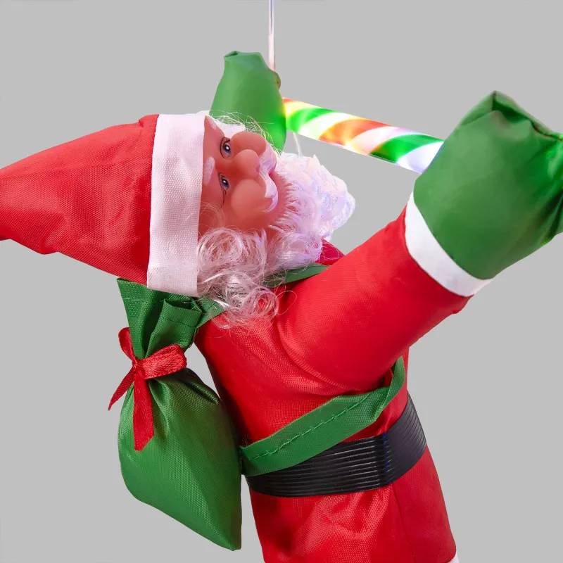 Lotti - Père Noël Lumineux H40 cm sur Échelle H200 cm LED Blanc Chaud & RGB 11 Jeux de Lumière Lotti - Image 9