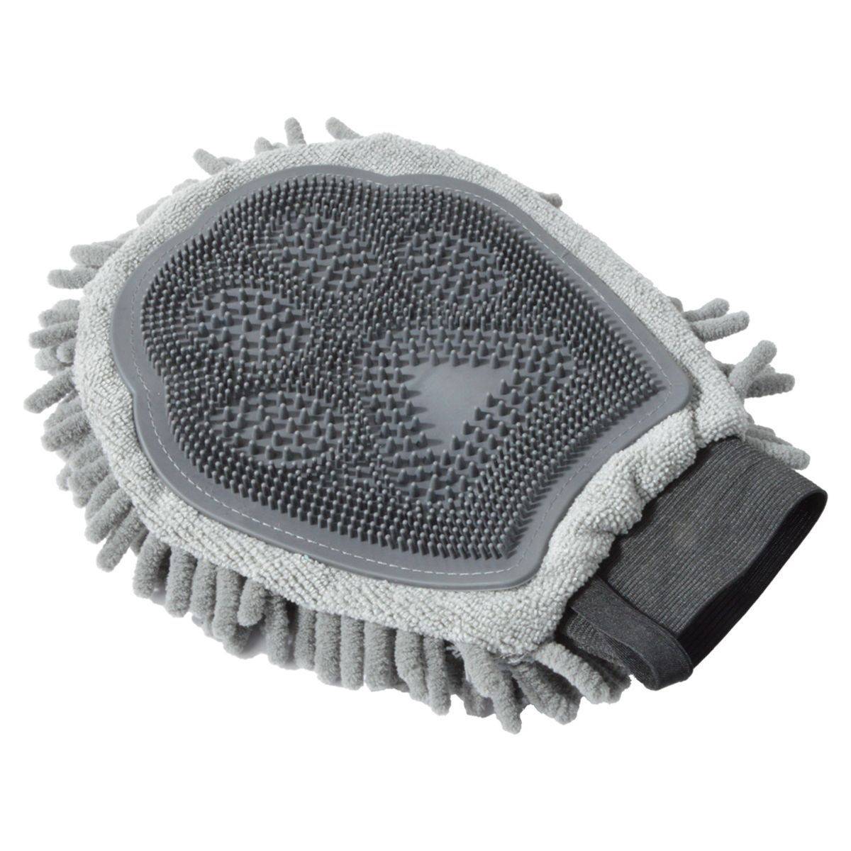 Love Story - Gant de Toilettage en Microfibre "2 en 1" 25cm Gris - Image 2