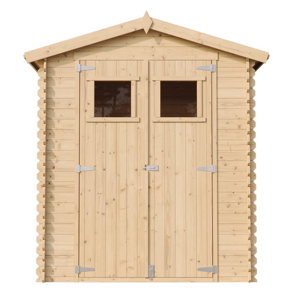 Timbela - Abri de jardin en bois I196xL136xH218 cm/ 1.98 m² - Stockage extérieur - Petit abri à outils, Local à vélos -  19 mm d’épaisseur - Timbela M367 - Image 3