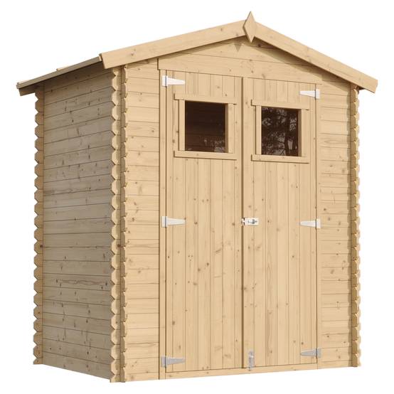 Timbela - Abri de jardin en bois I196xL136xH218 cm/ 1.98 m² - Stockage extérieur - Petit abri à outils, Local à vélos - 19 mm d’épaisseur - Timbela M367 - Image 2