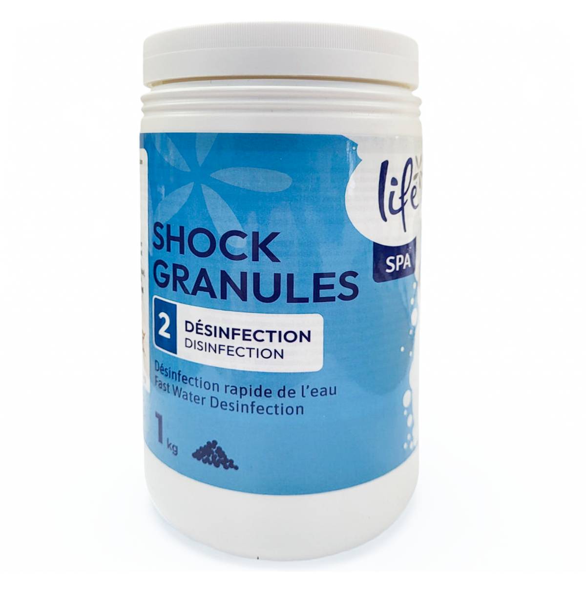 Chlore Stabilisé en Granulés Dissolution Rapide 1kg - LIFE - LIF-500-0004