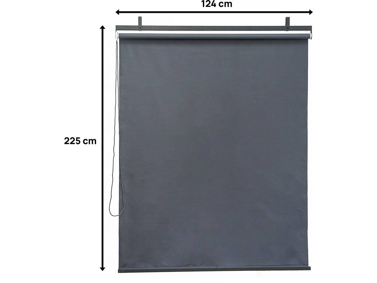 Lot De 2 Stores Rétractables Pergola - 124 X 225 Cm - Gris Anthracite -habitat Et Jardin - Image 3