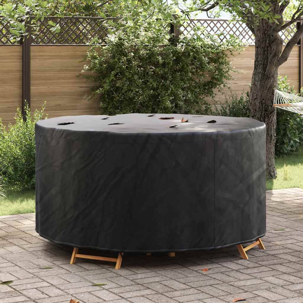 Housse de Protection pour Table de Jardin Ronde Tissu Oxford 210D Anti-UV et Étanche Noir 182x182x85 cm – ComfortXL Outdoor Living
