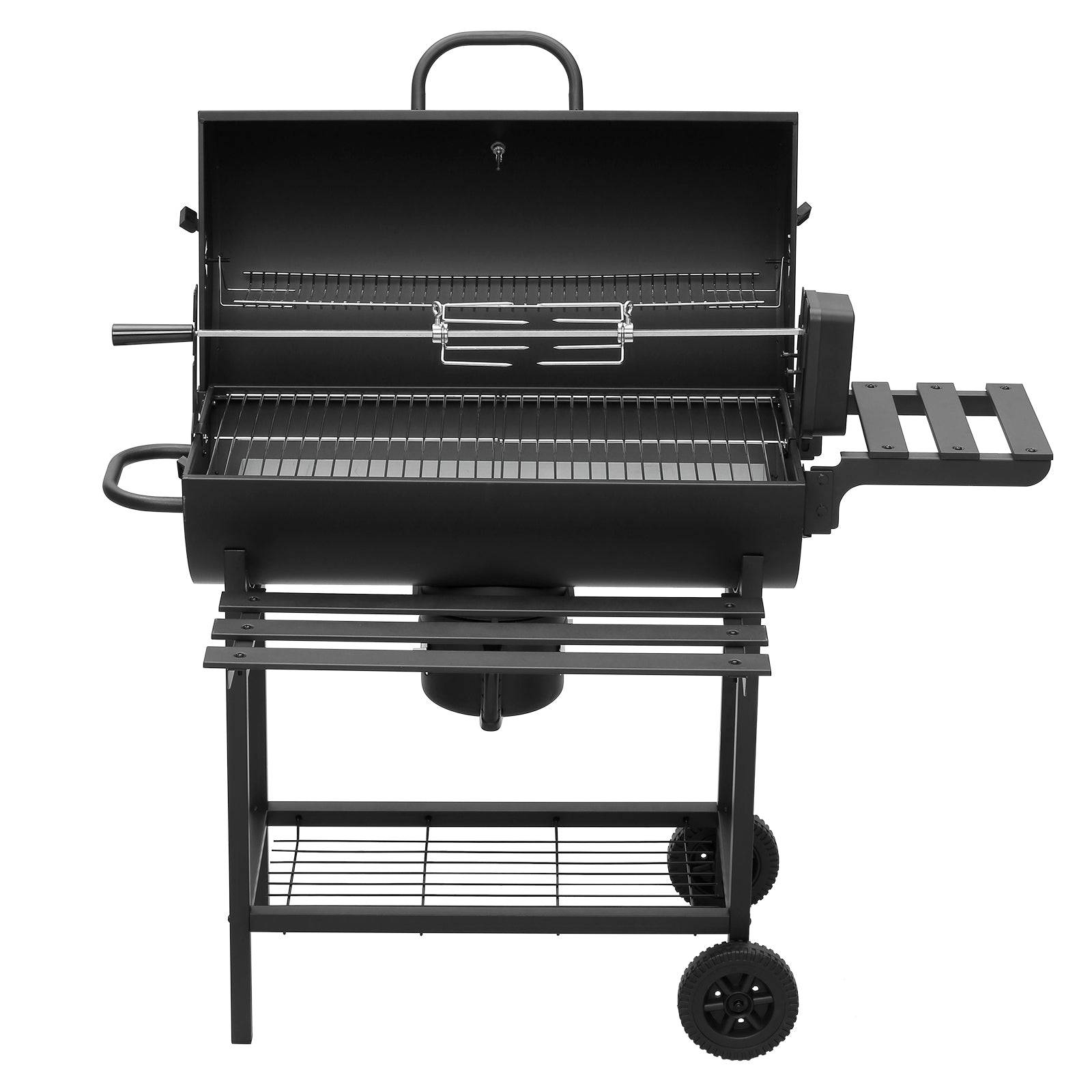 Grand barbecue, charbon de bois, avec grille à poulet, gants, clip - Image 3