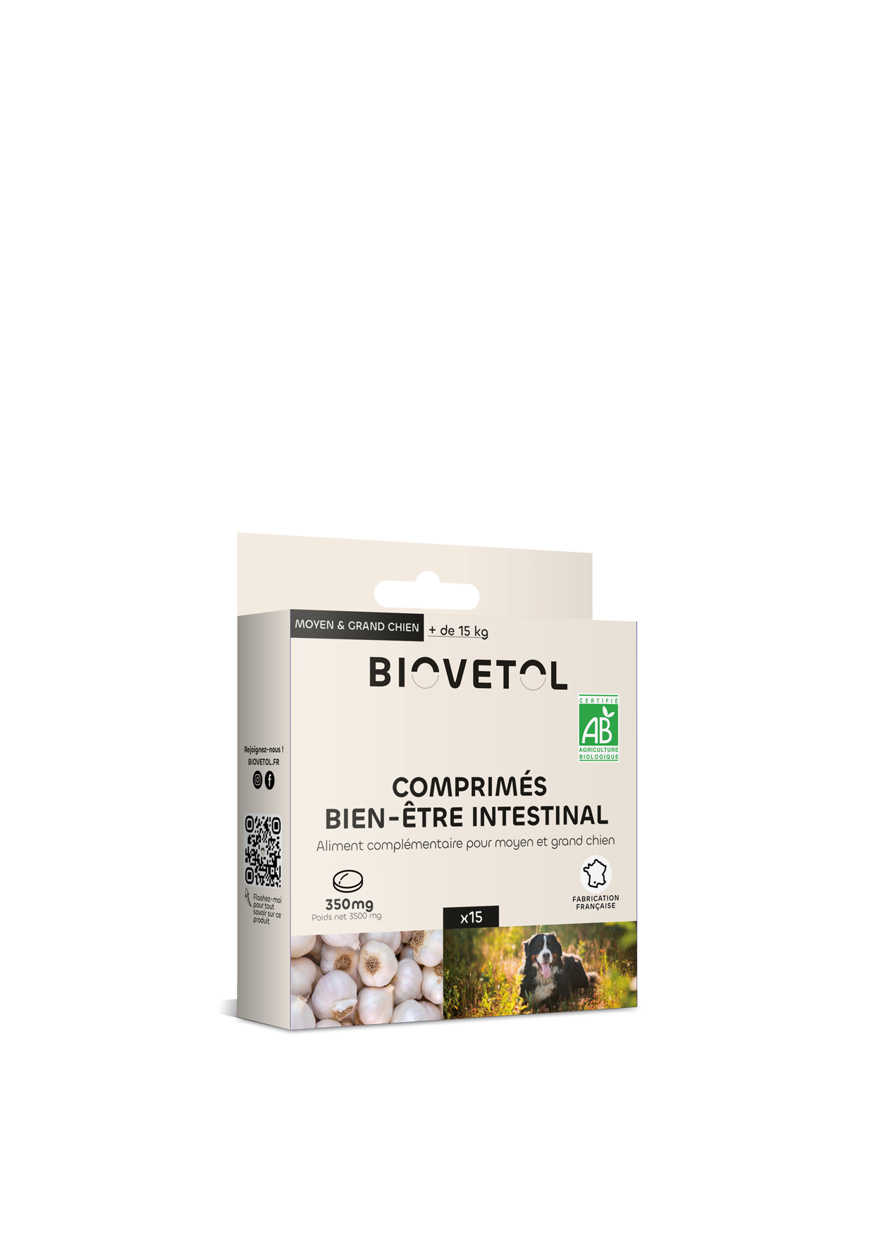 Biovetol - Comprimés Bio Bien-être Intestinal pour Grand Chien - Image 1