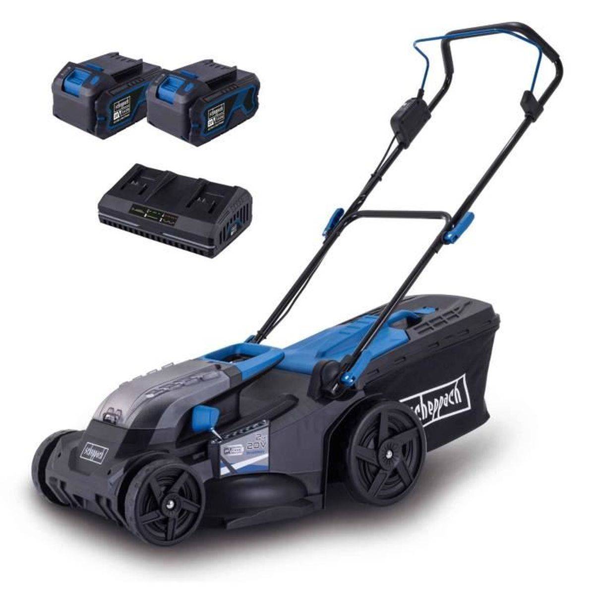Scheppach - Tondeuse sans fil BC-MP430-X - SET XL2 - coupe 43 cm - SCHEPPACH 20V IXES - avec batterie et chargeur - Image 1