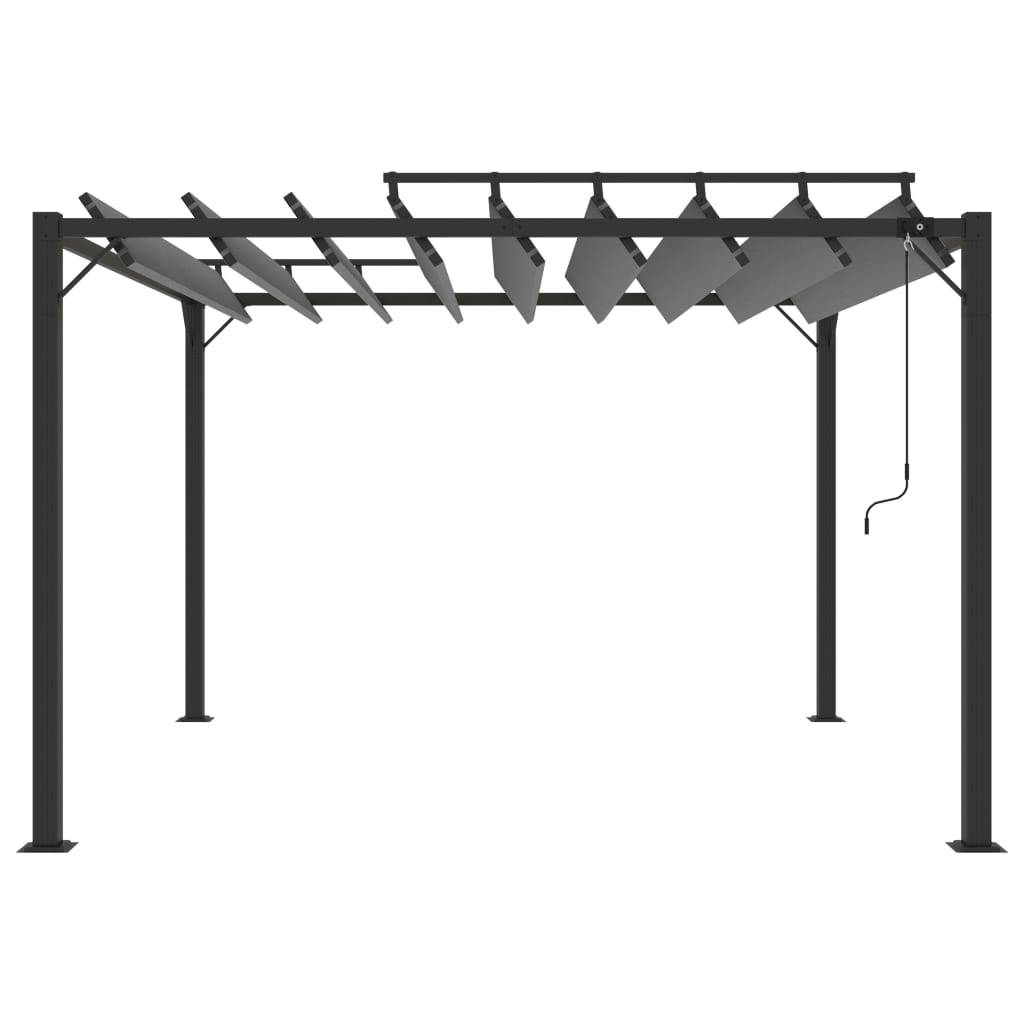 PANGIVO - Tonnelle aluminium et tissu anthracite 300 x 300 x 225 cm - PANGIVO - Image 3