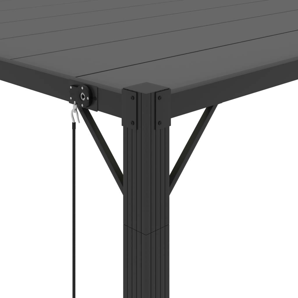 PANGIVO - Tonnelle aluminium et tissu anthracite 300 x 300 x 225 cm - PANGIVO - Image 7