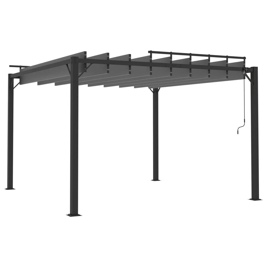 PANGIVO - Tonnelle aluminium et tissu anthracite 300 x 300 x 225 cm - PANGIVO - Image 5