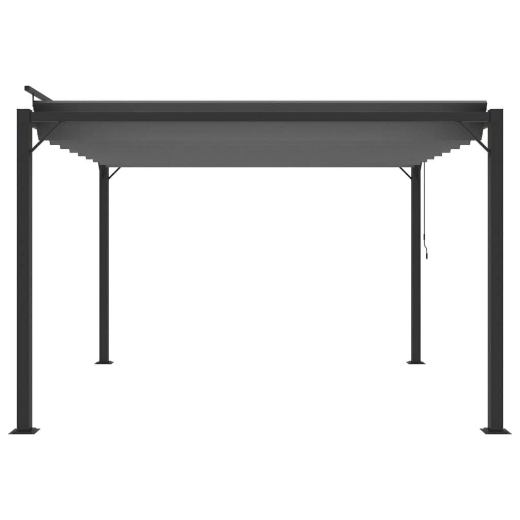 PANGIVO - Tonnelle aluminium et tissu anthracite 300 x 300 x 225 cm - PANGIVO - Image 4