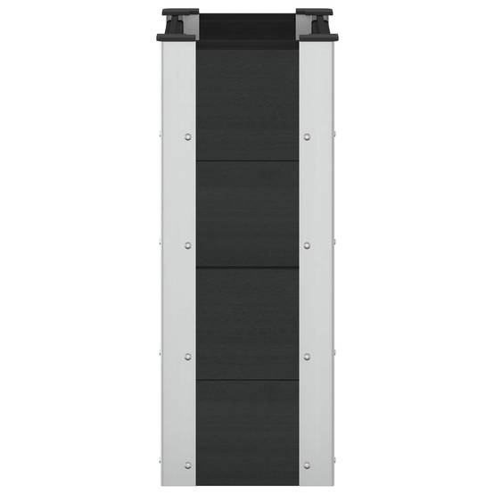 ComfortXL - Jardinière surélevée compacte WPC aluminium petit balcon 50x72cm noir - ComfortXL Outdoor Living - Image 4