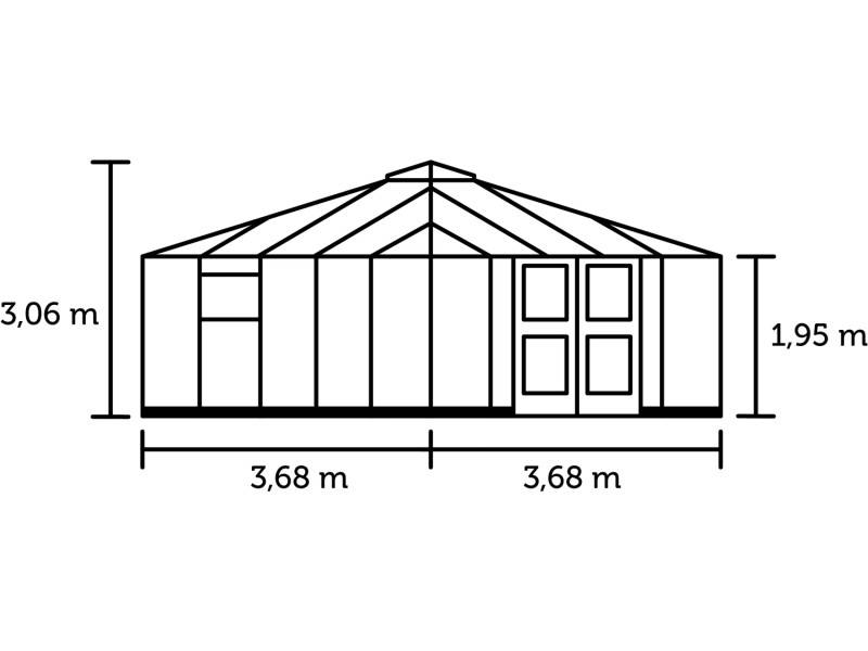 Juliana - Serre en verre trempé 13,5 m² Oase, anthracite - Juliana - Image 8
