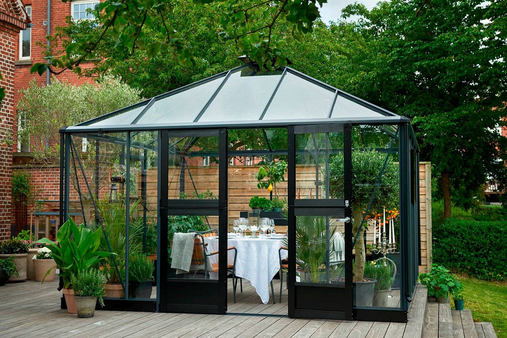 Juliana - Serre en verre trempé 13,5 m² Oase, anthracite - Juliana - Image 3