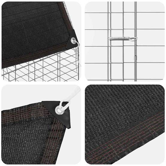 Grand Parc Grillagé Métal Robuste Protection Animaux Extérieur 600cm - ComfortXL Outdoor Living - Image 10