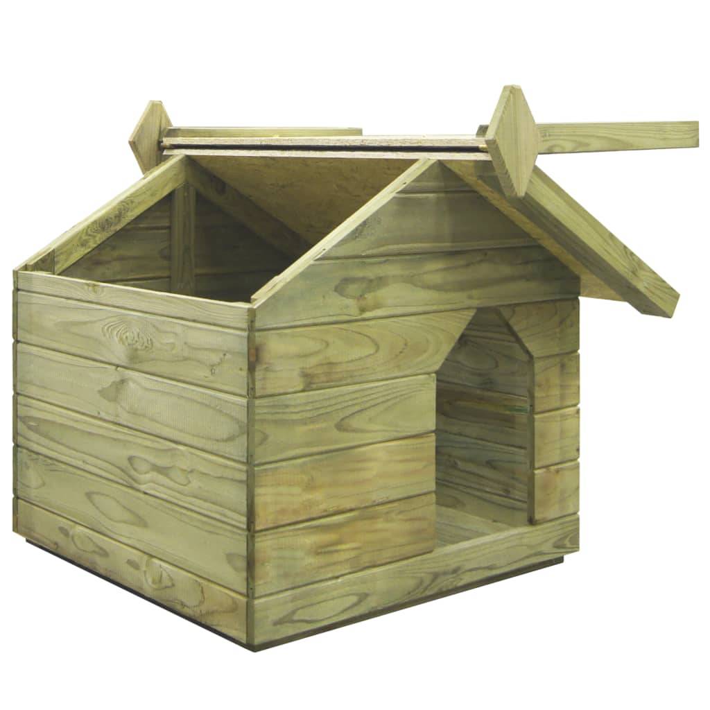 Helloshop26 - Niche de jardin avec toit ouvrant 75 x 78 x 65 cm bois de pin imprégné - Image 4