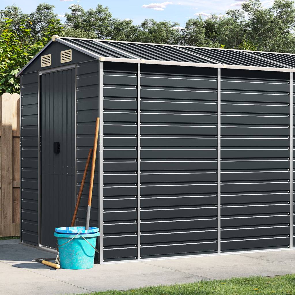 Vidaxl - Abri de jardin anthracite 191x470x198 cm Métal galvanisé vidaXL 3188257 - Image 1