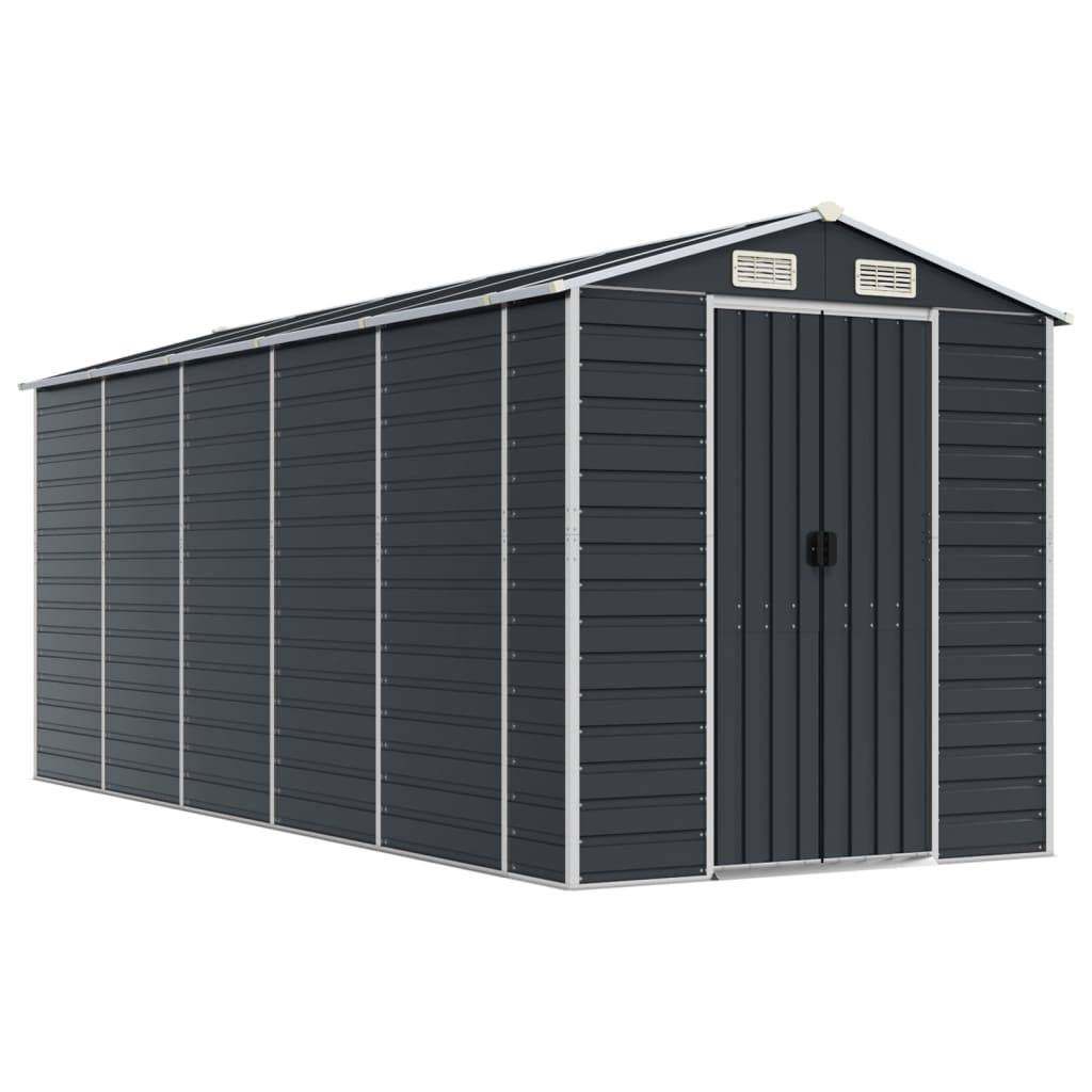 Vidaxl - Abri de jardin anthracite 191x470x198 cm Métal galvanisé vidaXL 3188257 - Image 2