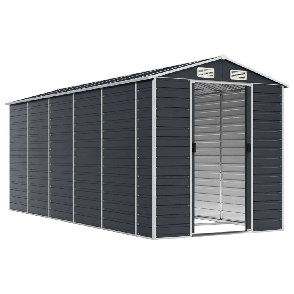 Vidaxl - Abri de jardin anthracite 191x470x198 cm Métal galvanisé vidaXL 3188257 - Image 9