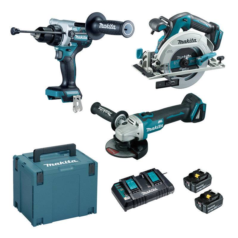 Makita - Ensemble de 3 machines 18 V Li-Ion MAKITA DLX3178PTJ 5 Ah (DHP486+DGA506+DHS680) Makita - Image 1
