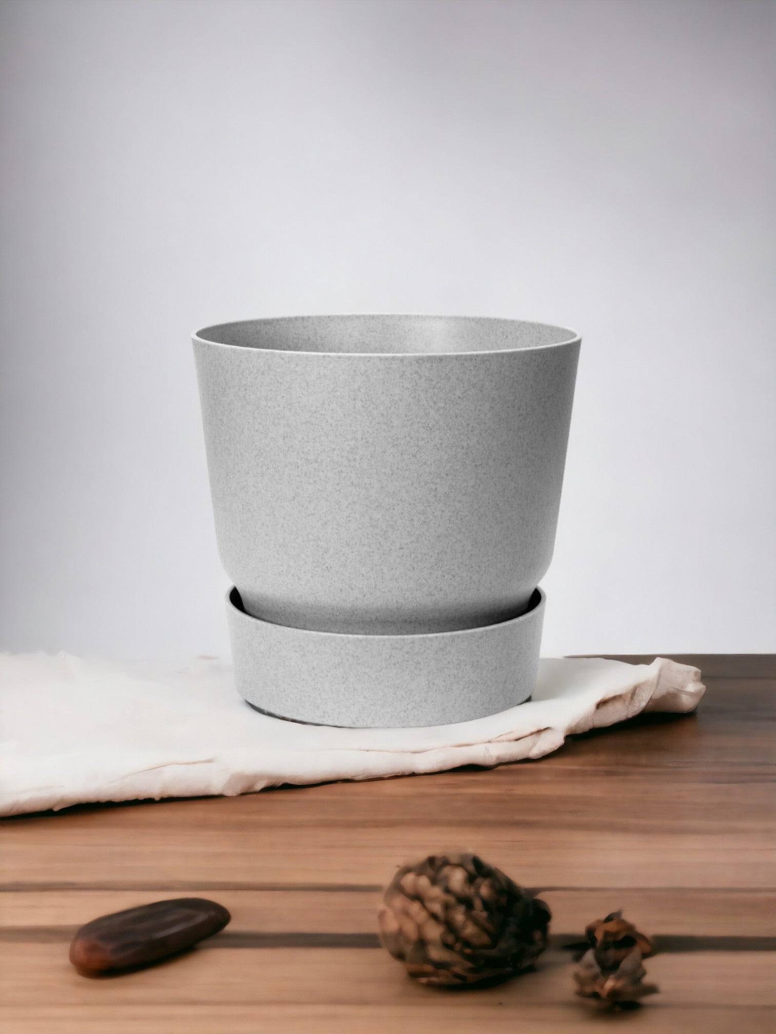 Cache-Pot Elho Greenville Gris - D39 x H37- La Green Touch - Image 1