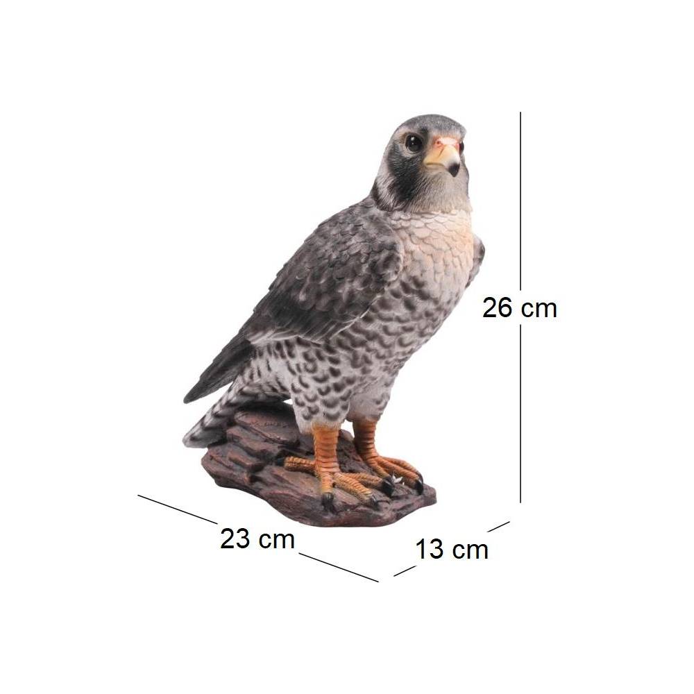 Farmwood Animals - Faucon sur branche en résine Gris - Image 3