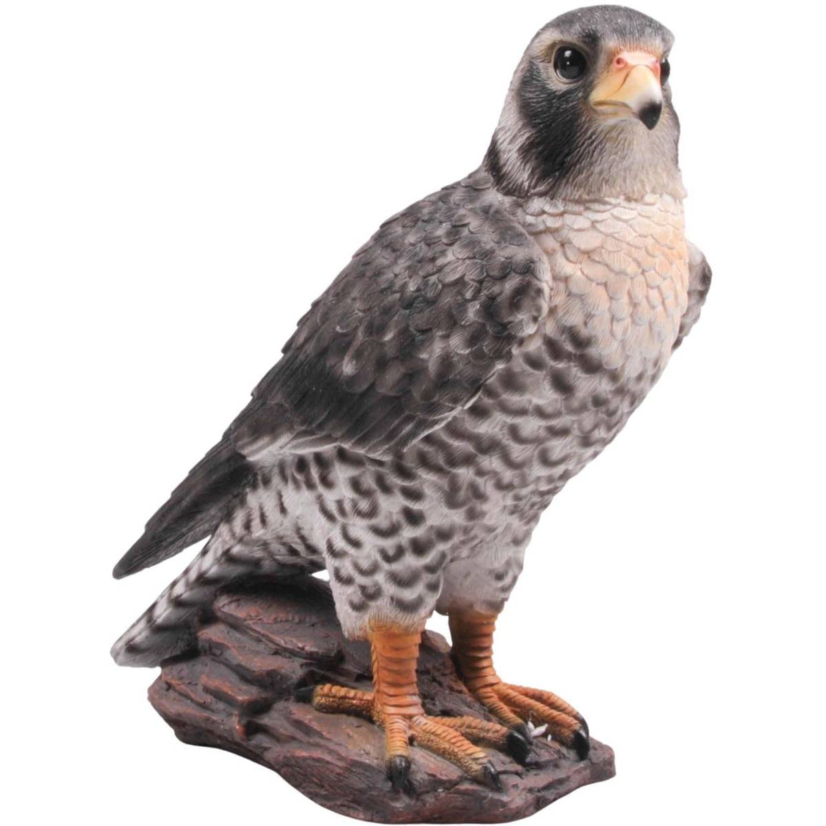 Farmwood Animals - Faucon sur branche en résine Gris - Image 1