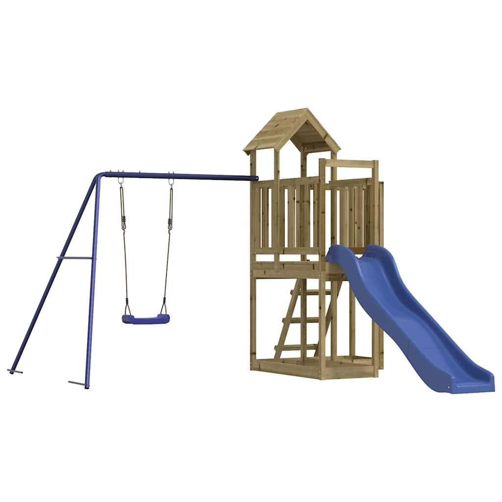 Aire de jeux d'extérieur - Jeu Plein air enfant bois de pin imprégné rj18 - Image 1