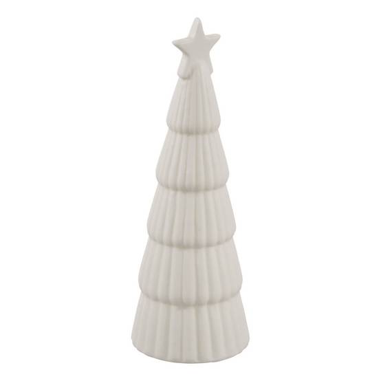 Fééric Lights & Christmas - Sapin de Noël lumineux LED en céramique blanc H. 20 cm - Feeric Lights & Christmas - Image 1