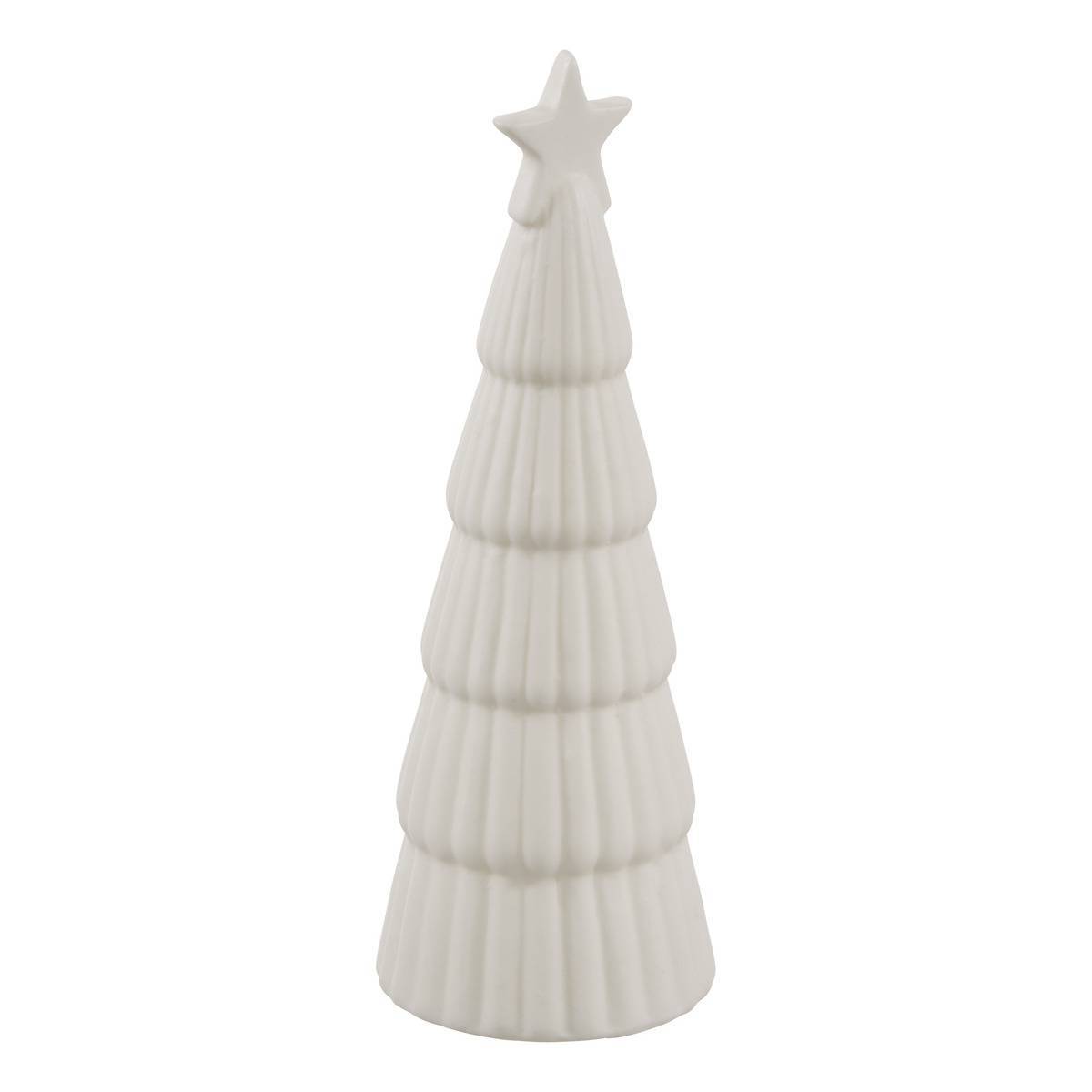 Fééric Lights & Christmas - Sapin de Noël lumineux LED en céramique blanc H. 20 cm - Feeric Lights & Christmas - Image 1