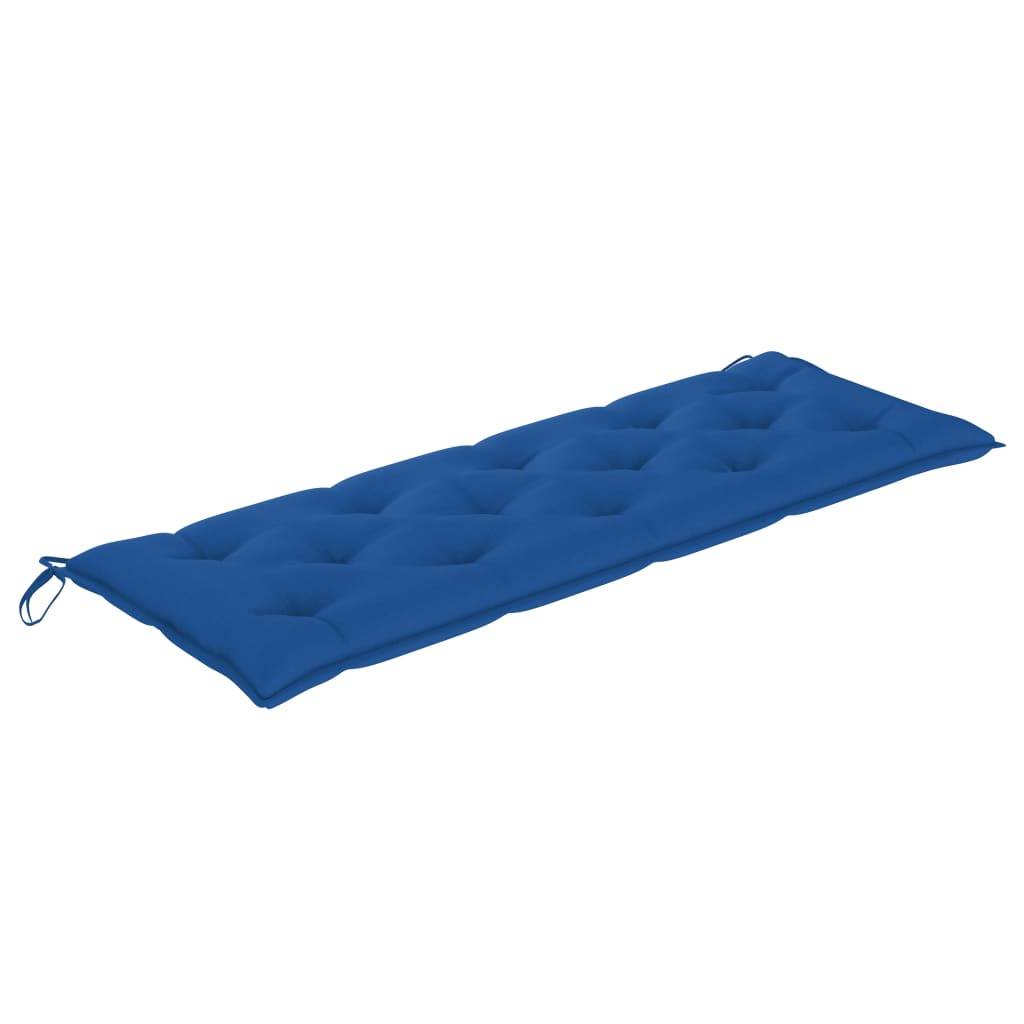 Helloshop26 - Banc de jardin meuble de patio d'extérieur terrasse empilable et coussin 159 cm bois de teck massif - Image 2