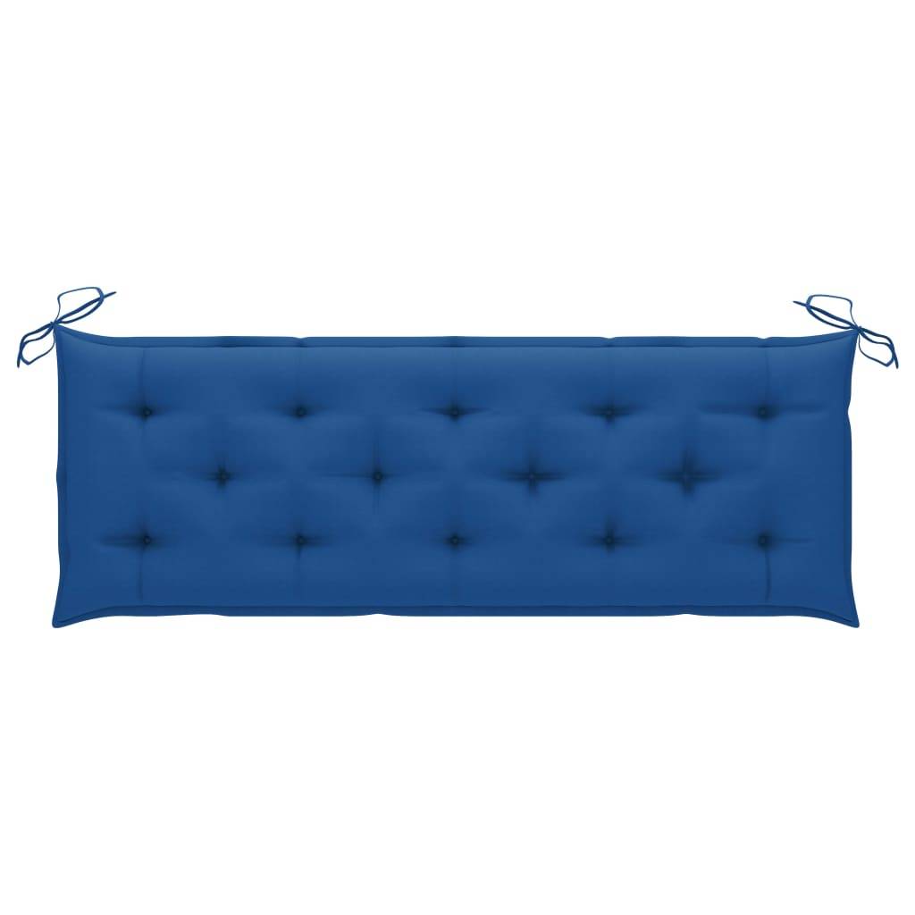 Helloshop26 - Banc de jardin meuble de patio d'extérieur terrasse empilable et coussin 159 cm bois de teck massif - Image 4