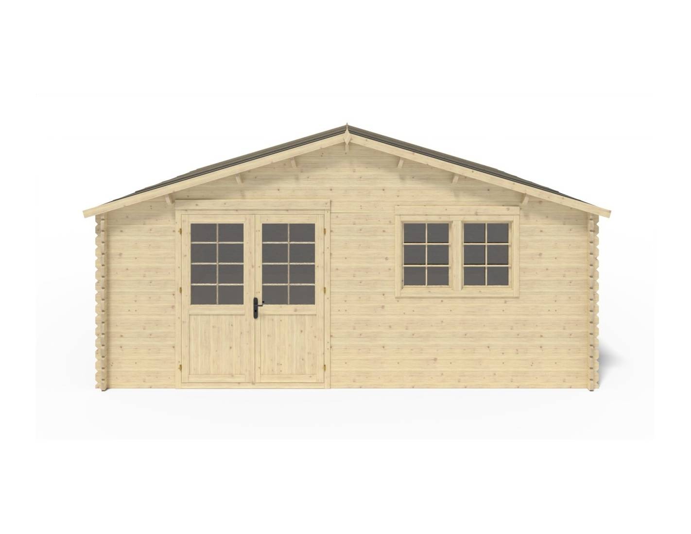 Altanka - Abri de jardin en bois - 36m2 - 6x6m - Ep. 40mm - Couleur: naturel - DOM610 - ALTANKA - Image 10