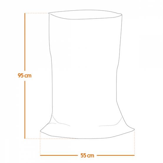 Lot de 5 sacs à gravats réutilisables en polypropylène haute qualité - 55 Kg - Blanc - Linxor - Image 2